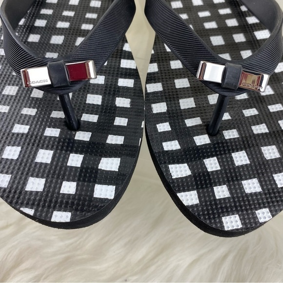 COACH THONG BOW SANDALS-SLIP ON SHOES SIZE 9-10 - Picture 3 of 7